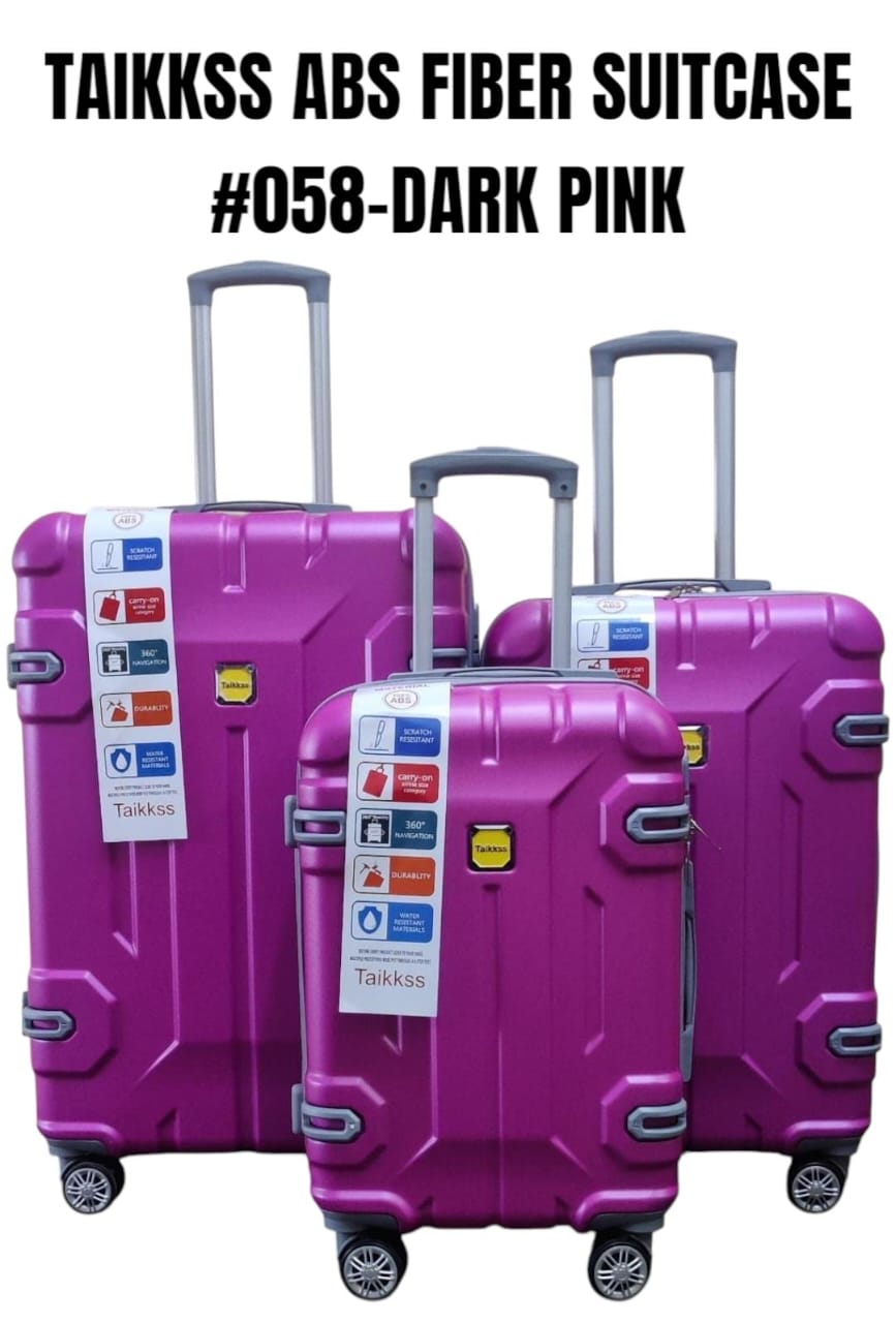😋ADVENTURE AWAITS😋3 IN 1 TAIKKSS ABS FIBER SUITCASES 058-12 (SIZE 28) - Made of durable PVC material, Lightweight and easy to transport, Large suitcase, medium suitcase, and small carry-on suitcase