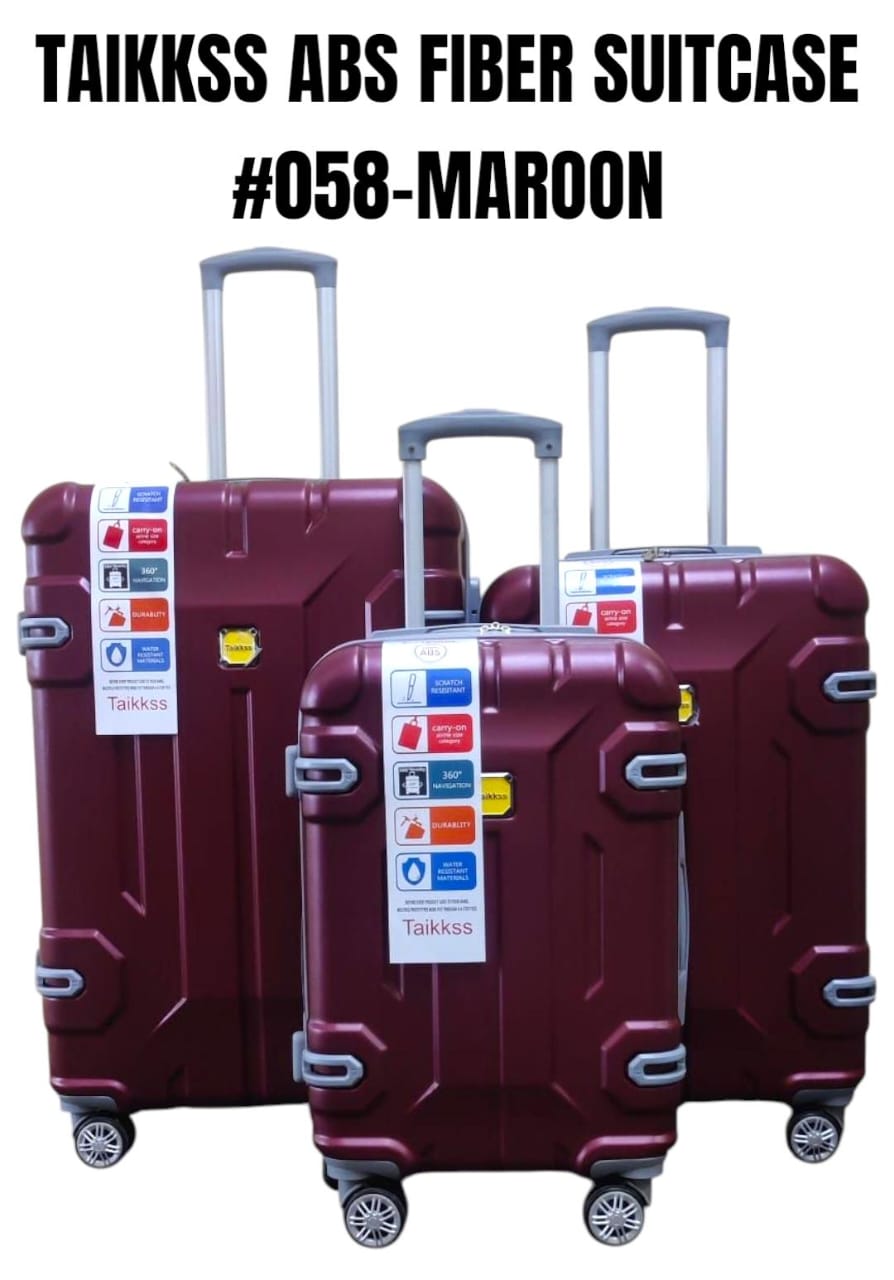 😋ADVENTURE AWAITS😋3 IN 1 TAIKKSS ABS FIBER SUITCASES 058-12 (SIZE 28) - Made of durable PVC material, Lightweight and easy to transport, Large suitcase, medium suitcase, and small carry-on suitcase