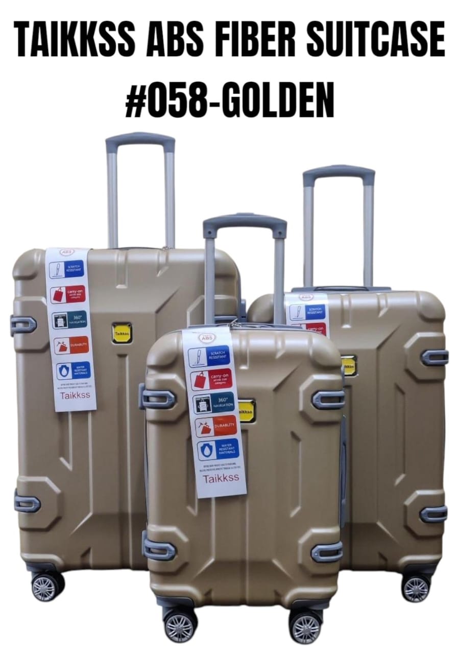 😋ADVENTURE AWAITS😋3 IN 1 TAIKKSS ABS FIBER SUITCASES 058-12 (SIZE 28) - Made of durable PVC material, Lightweight and easy to transport, Large suitcase, medium suitcase, and small carry-on suitcase