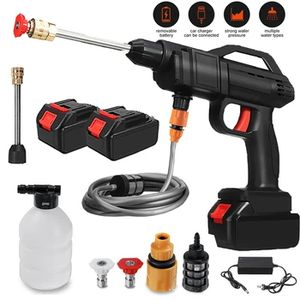 🕳*Wireless Car Wash Spray Gun Machine With 2 Portable Lithium Battery* *(96Vh Lithium-ion Batteries)*🍆It is versatile and can be used for various cleaning tasks, such as washing cars, watering garde