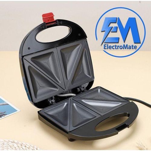 ElectroMate Distinguished 2 In 1 Sandwich Maker And Toaster.Cut and seal 2 rounds of toasted sandwich
Non stick cooking plates for easy cleaning 
Power on and ready indicator lights
Cool touch housing