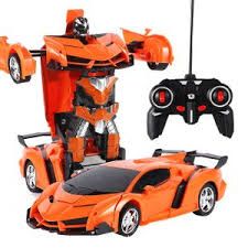 RAVSOOL Remote Control Car Transform Rc Robot Rechargeable 360°Rotating Stunt 1:18 Deformation Racing Car Toy with Cool Sound Light One Button Deformation