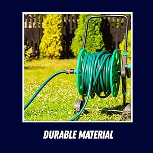 50mtr Garden Hose Pipe Reel Reinforced Outdoor HOSEPIPE Green (1/2 inch) Diameter Tough 3 Layer PVC Braided Pattern Heavy Duty Lawn Garden