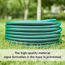 50mtr Garden Hose Pipe Reel Reinforced Outdoor HOSEPIPE Green (1/2 inch) Diameter Tough 3 Layer PVC Braided Pattern Heavy Duty Lawn Garden