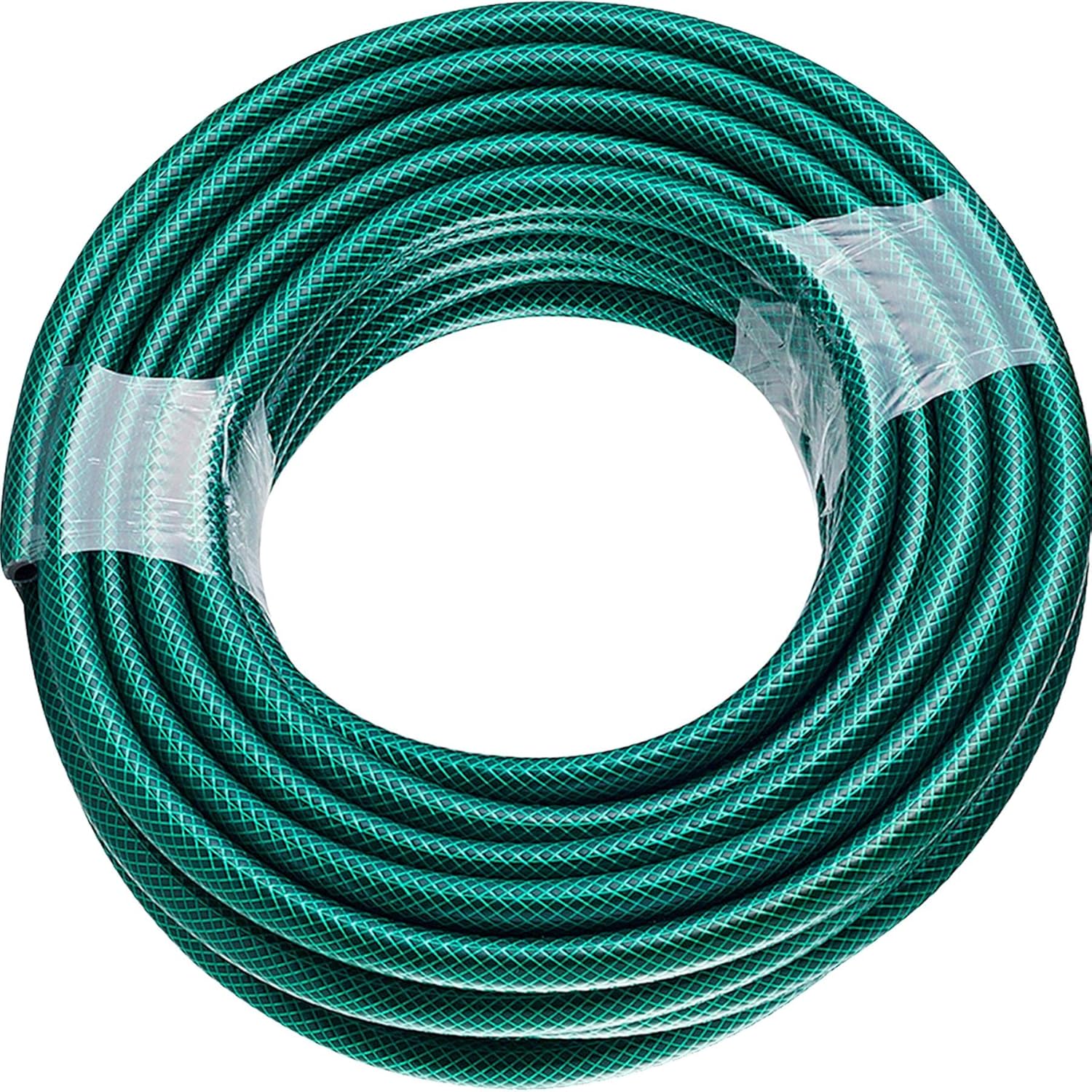 50mtr Garden Hose Pipe Reel Reinforced Outdoor HOSEPIPE Green (1/2 inch) Diameter Tough 3 Layer PVC Braided Pattern Heavy Duty Lawn Garden