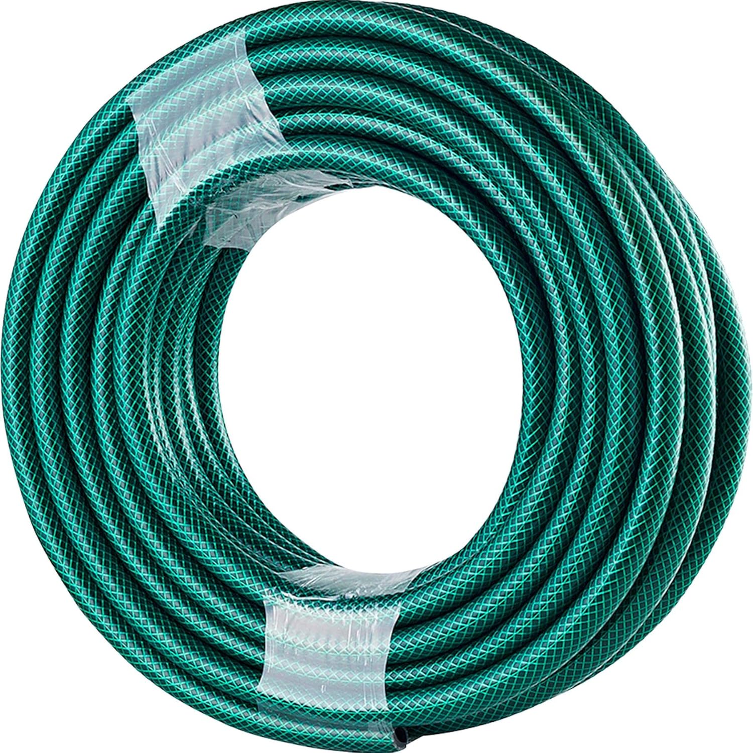 50mtr Garden Hose Pipe Reel Reinforced Outdoor HOSEPIPE Green (1/2 inch) Diameter Tough 3 Layer PVC Braided Pattern Heavy Duty Lawn Garden