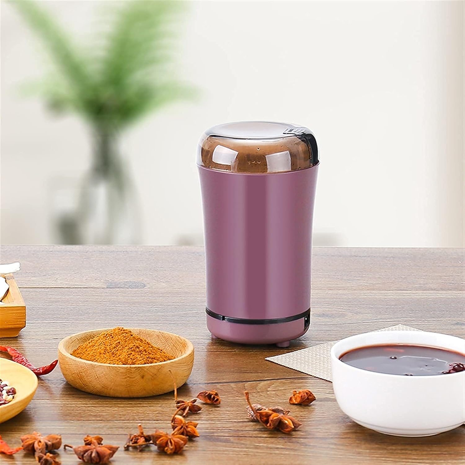 Electric Spice Grinders,Grain Mills,Herb Grinder Electric Coffee Blade Grinders Supports deep release of nutrients perfect for grains, coffee beans  baby food,medicinal materials,seasonings