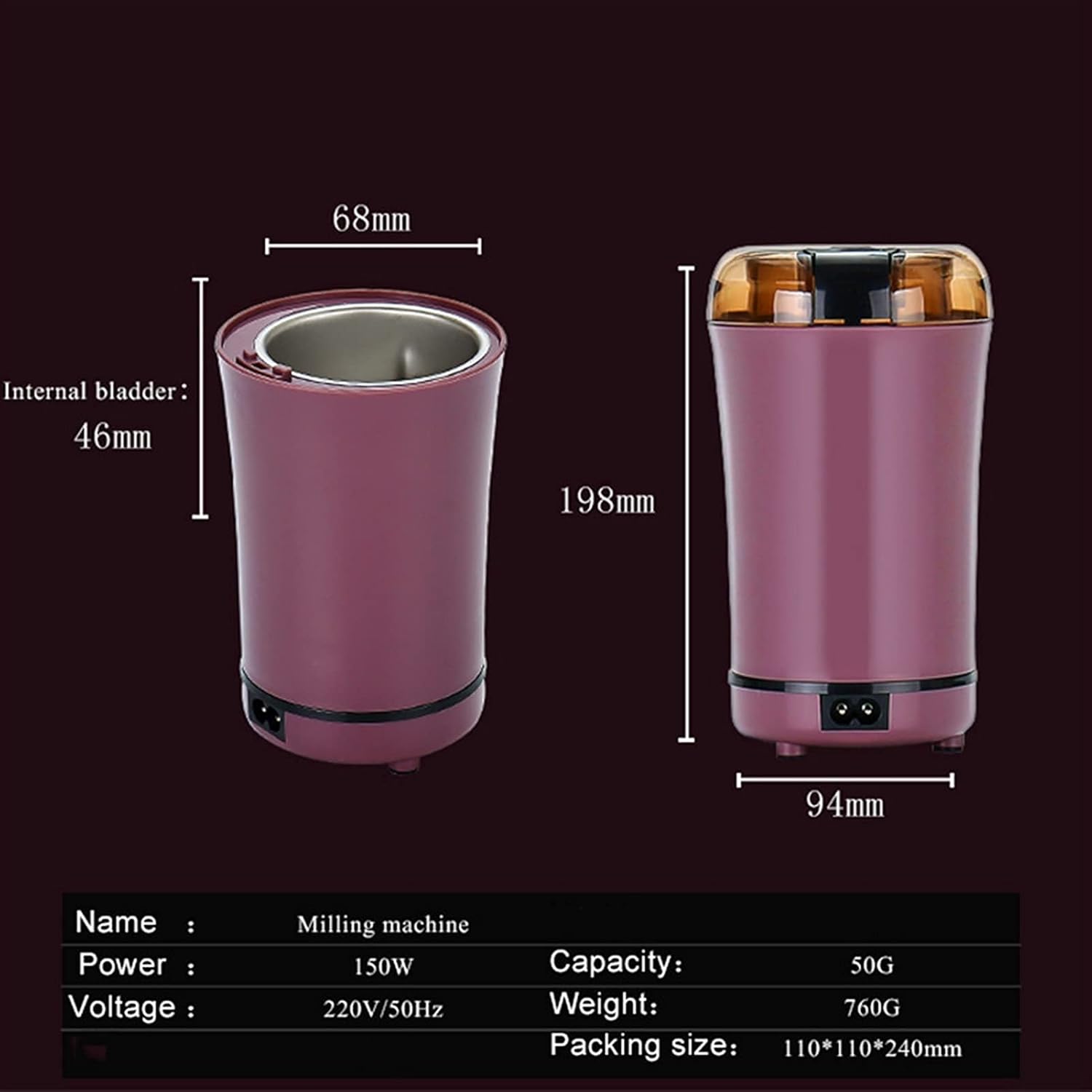 Electric Spice Grinders,Grain Mills,Herb Grinder Electric Coffee Blade Grinders Supports deep release of nutrients perfect for grains, coffee beans  baby food,medicinal materials,seasonings