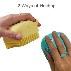 Scrubber for Bath, Pet Grooming Bath Massage Brush with Soap Dispenser for Shower, Silicone Exfoliating Brushes, Soft Body Exfoliator, Bath Loofah for Babies, Kids, Women, Men and Pets