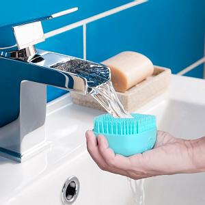 Scrubber for Bath, Pet Grooming Bath Massage Brush with Soap Dispenser for Shower, Silicone Exfoliating Brushes, Soft Body Exfoliator, Bath Loofah for Babies, Kids, Women, Men and Pets