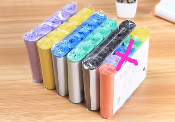 Kitchen Trash Bags 100pcs per set  Size: 45*50cm for Bathroom, Small, Contractor Bags