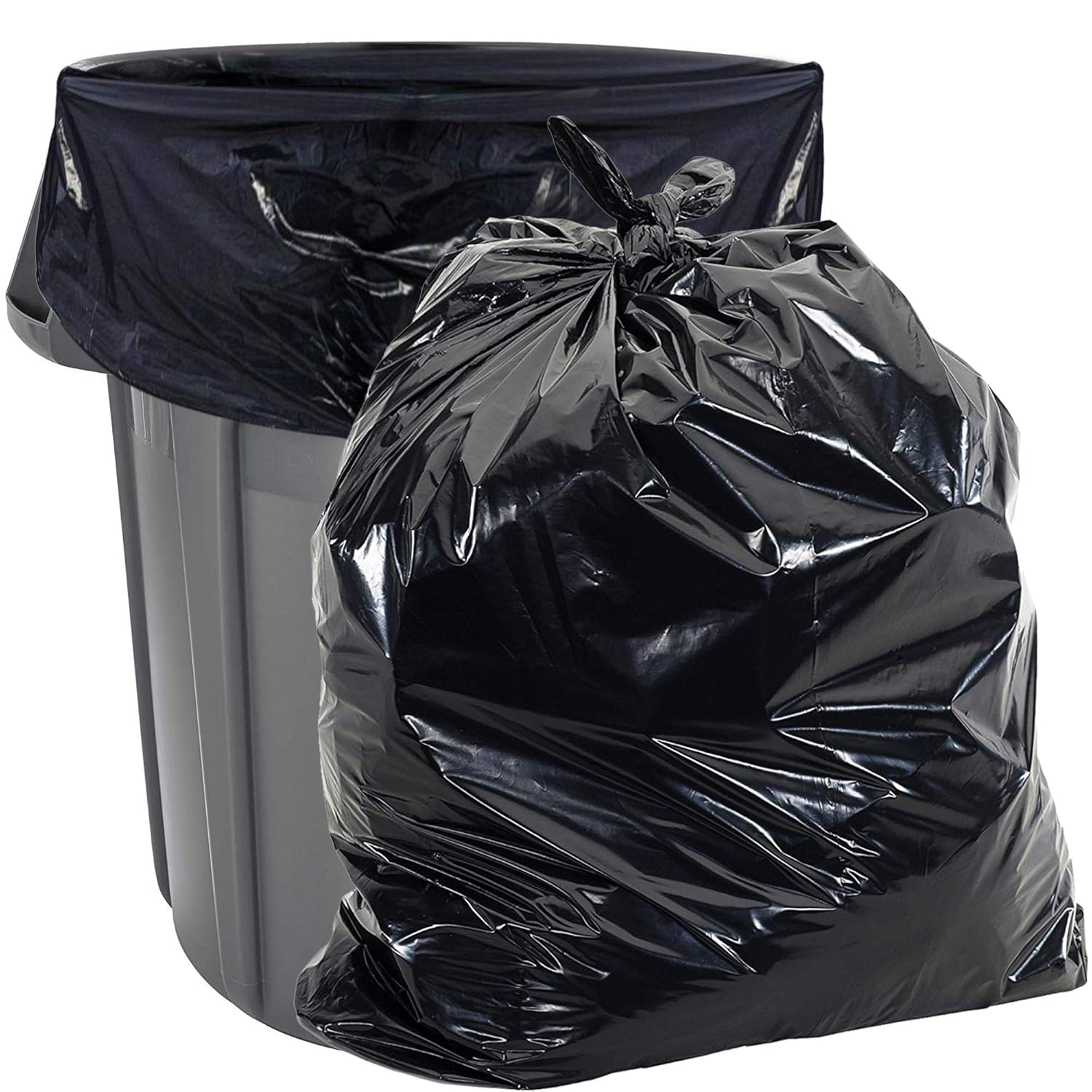 Garbage bagsHeavy Duty  Gallon Trash Bags - (Value 50 Pack) - 1.5 MIL equivalent Industrial Strength Plastic Heavy Duty 55  for 50 Gal Cans -Fits Toter, Rubbermaid Brute, Carlislie Bronco et