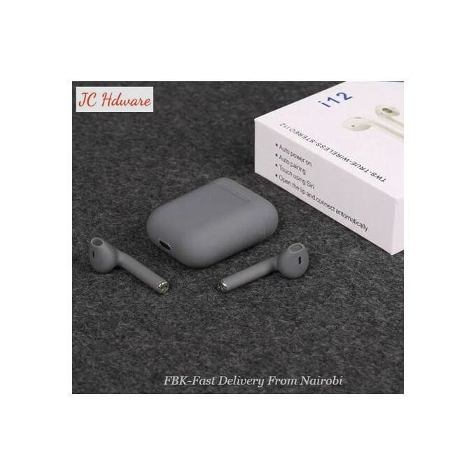 Bluetooth Earphone i12 5.0 Wireless Bluetooth Earphones Headset Airpods Earpod Pod Wireless Earphones HiFi Stereo Headphones For IOS Android Sports Running Headset Gaming Bluetooth Earbuds Waterpoof