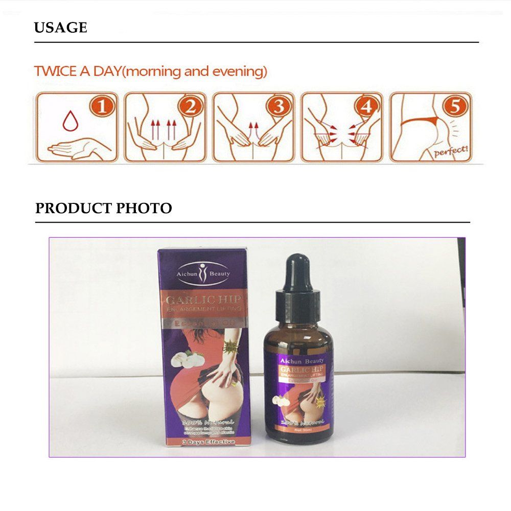 [Special Offer] Butt & Hips enlargement oil cream Garlic Hip Lift Up Ass Oil Buttocks Enhancement Big Butt Hips Enlargement butt booster Cream 30ml