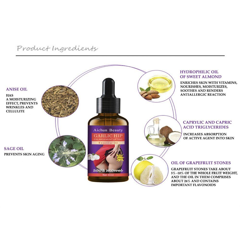 [Special Offer] Butt & Hips enlargement oil cream Garlic Hip Lift Up Ass Oil Buttocks Enhancement Big Butt Hips Enlargement butt booster Cream 30ml