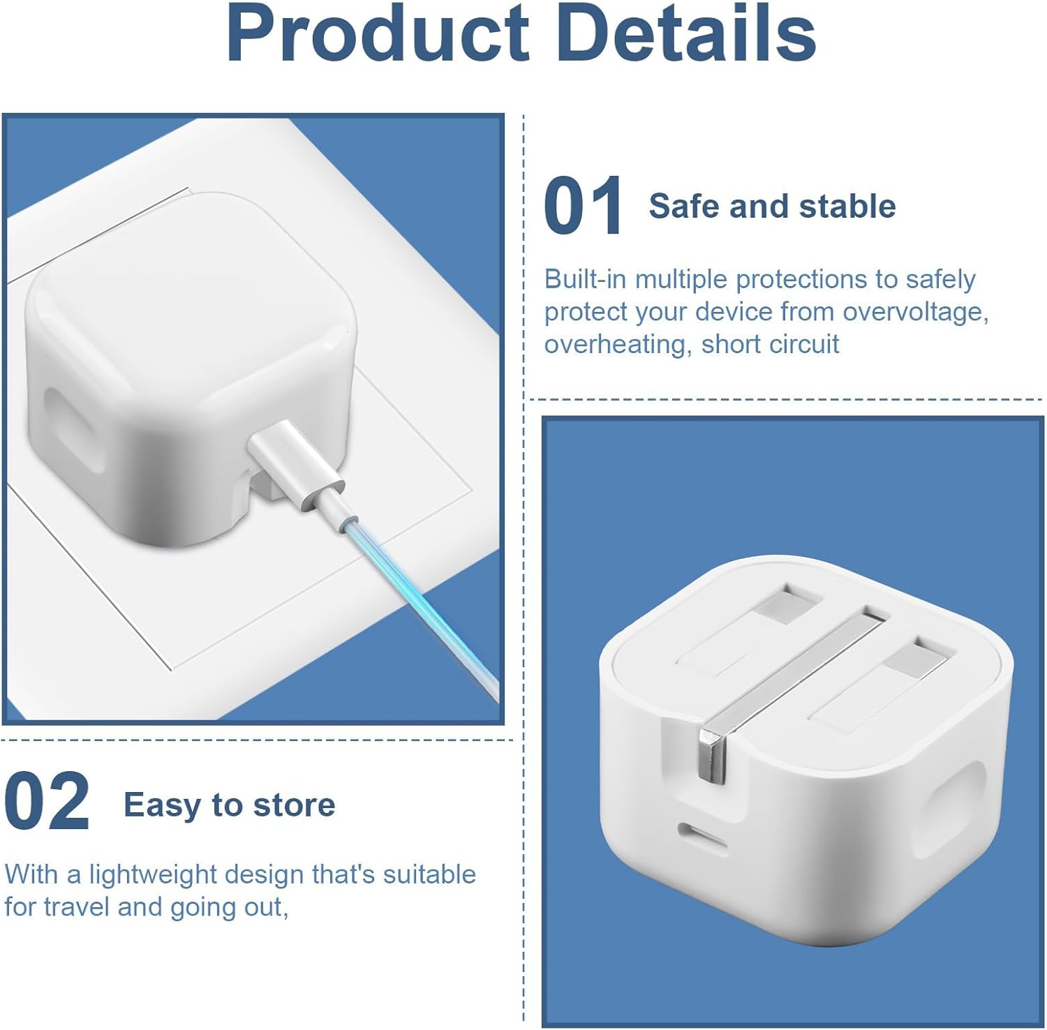 Apple  25W Original Fast Charger adapter For iPhone 11/12/13/ 14/14Pro/14 Max/ 14 Pro Max 15/15 Pro/ 15 Pro Max/ 16 Pro Max with USB-C to Lightning Cable
