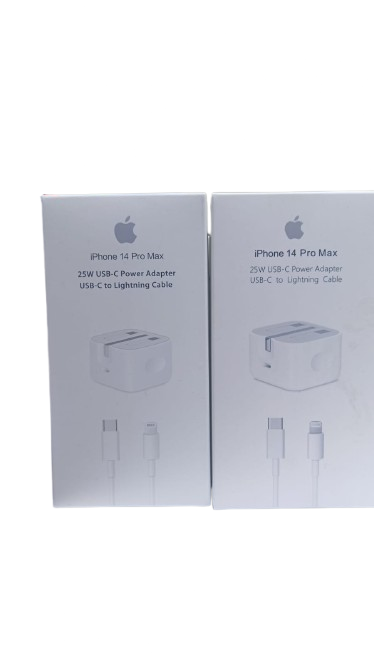 Apple  25W Original Fast Charger adapter For iPhone 11/12/13/ 14/14Pro/14 Max/ 14 Pro Max 15/15 Pro/ 15 Pro Max/ 16 Pro Max with USB-C to Lightning Cable