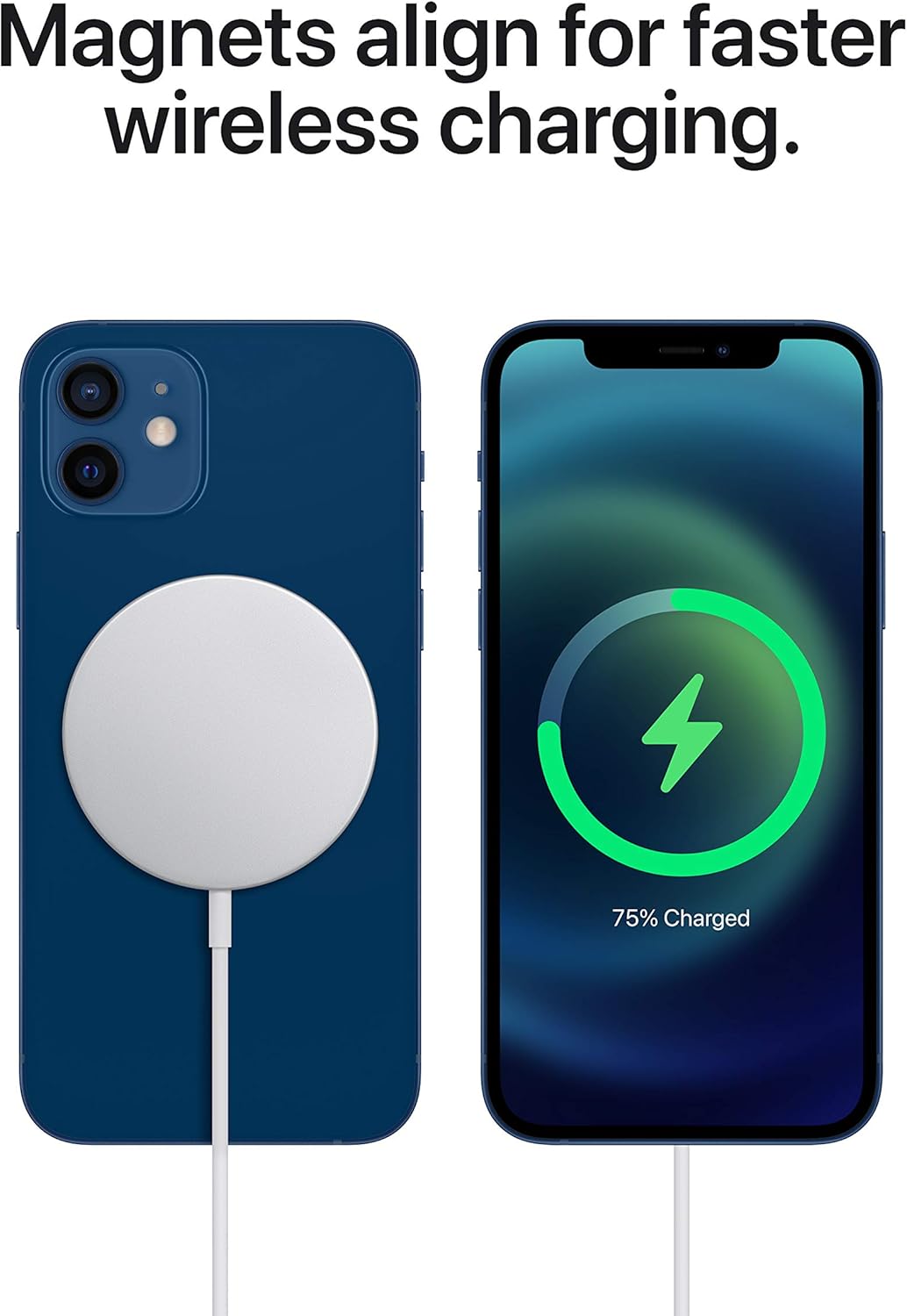 Apple Mag Safe Charger - Wireless Charger with Fast Charging Capability, Compatible with iPhone and Air Pods