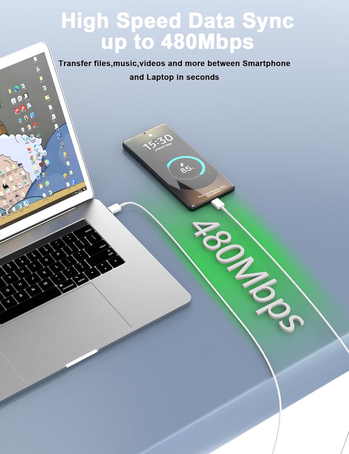 Samsung Type-c To Type-c Cable For Macbook, Macbook Air Or Macbook PRO, Android Phones, Smart devices