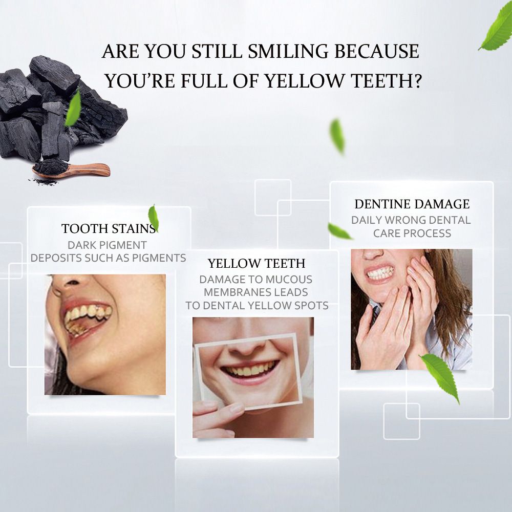 Bamboo Charcoal Toothpaste Whitening Teeth Activated Carbon Removing Yellow Teeth Cleaning Tooth Stain Fresh Oral Tooth Care
