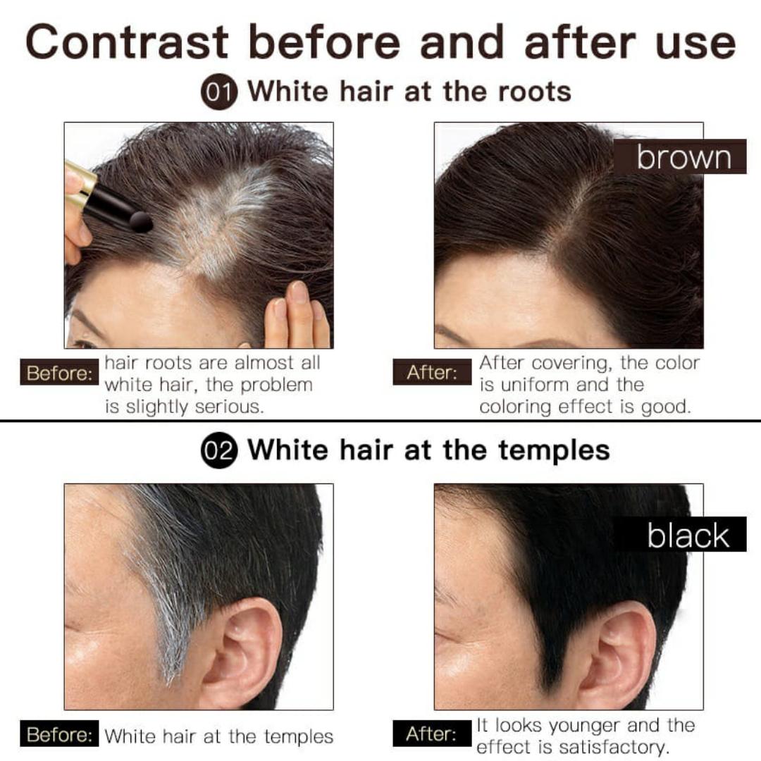 Black & Dark Brown one time hair dye stick with instant root coverage, Hair colour modify cream stick, Hair care
