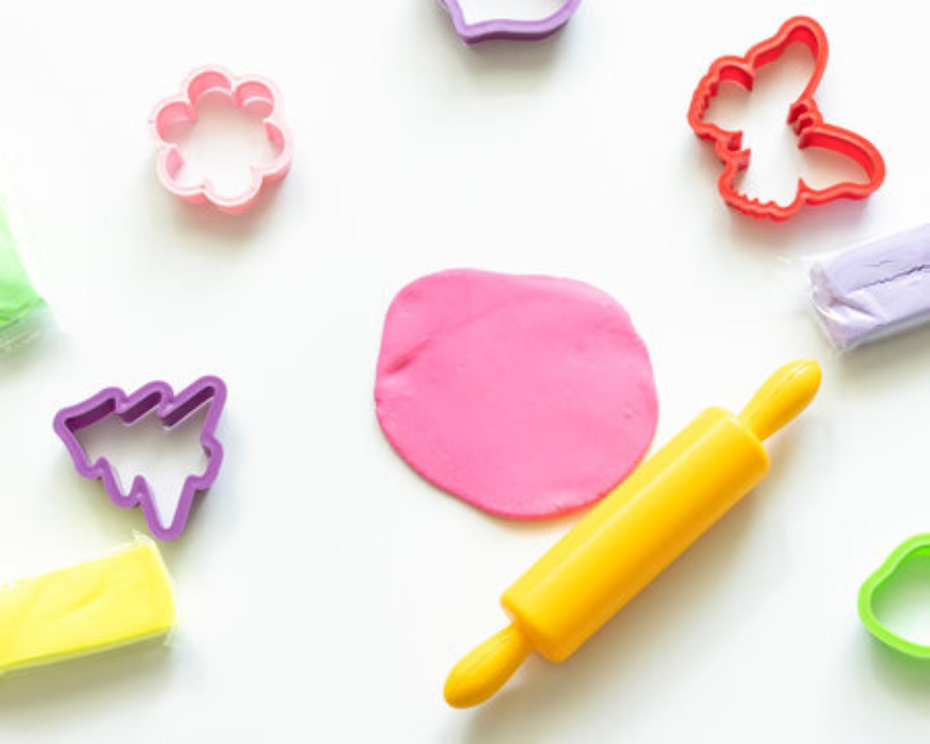 Genius playing coloured dough
