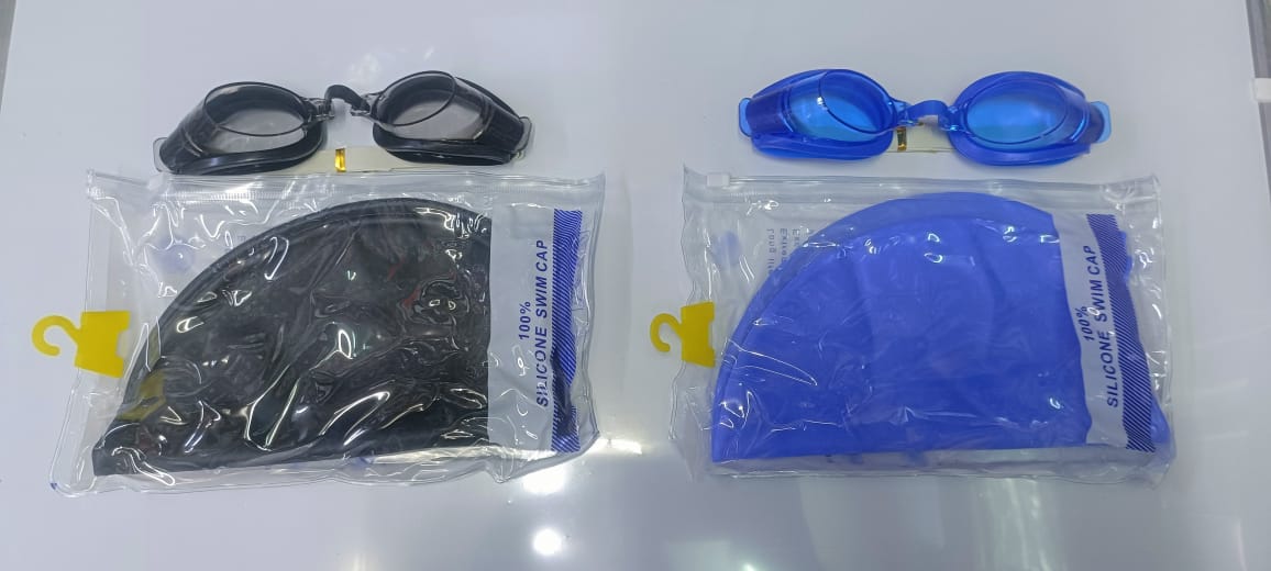 Two In 1 Silicon Swimming Cape And Anti Fog Swimming Glasses.