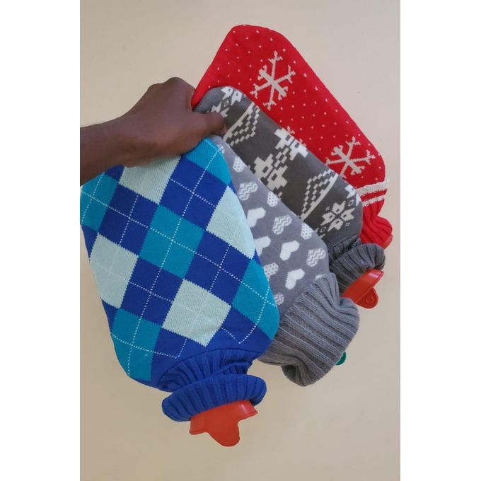 2L Hot Water Bottle With Fleece Cover