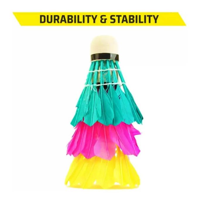 6Pcs/Set Colorful Shuttlecocks Badminton Foam Balls Sport Games Colored Plastic Nylon Feather Birdies Training Sport Sturdy Shuttles