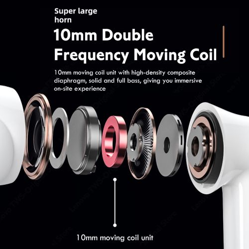 Original Lenovo thinkplus LP1S Earpods Bluetooth Earphones TWS Wireless Earphones Dual Stereo Bluetooth 5.0 Earbuds Noise Reduction Bass Touch Control For Android IOS