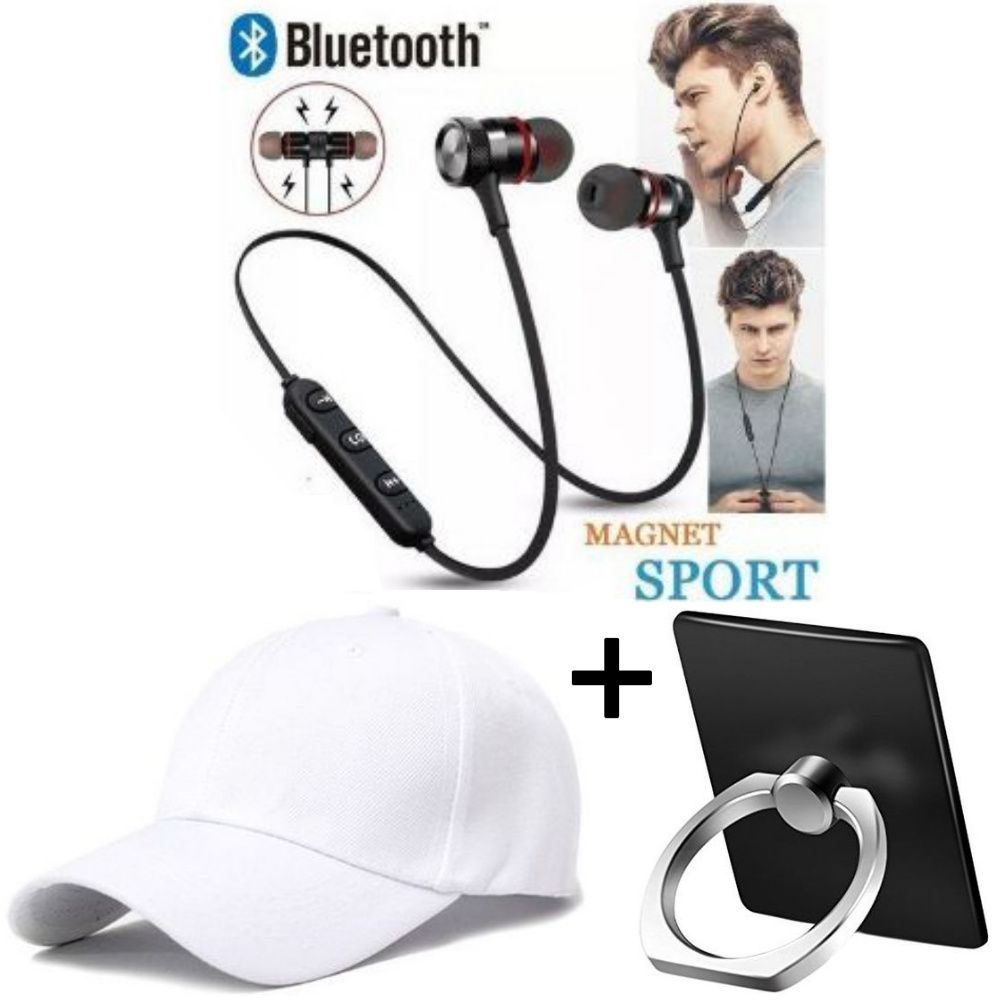 SUPER DEALS Magnetic Bluetooth Sports Wireless Earphones Super Bass For All Smart Phones Plus Free Type C Cable +Free Ring +Free 2GB Mem +Free Cap/Hat +Free Watch +Free Mouse Pad (SPECIFIC CATEGORIES)