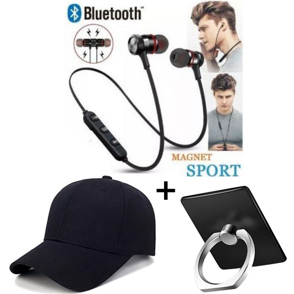 SUPER DEALS Magnetic Bluetooth Sports Wireless Earphones Super Bass For All Smart Phones Plus Free Type C Cable +Free Ring +Free 2GB Mem +Free Cap/Hat +Free Watch +Free Mouse Pad (SPECIFIC CATEGORIES)