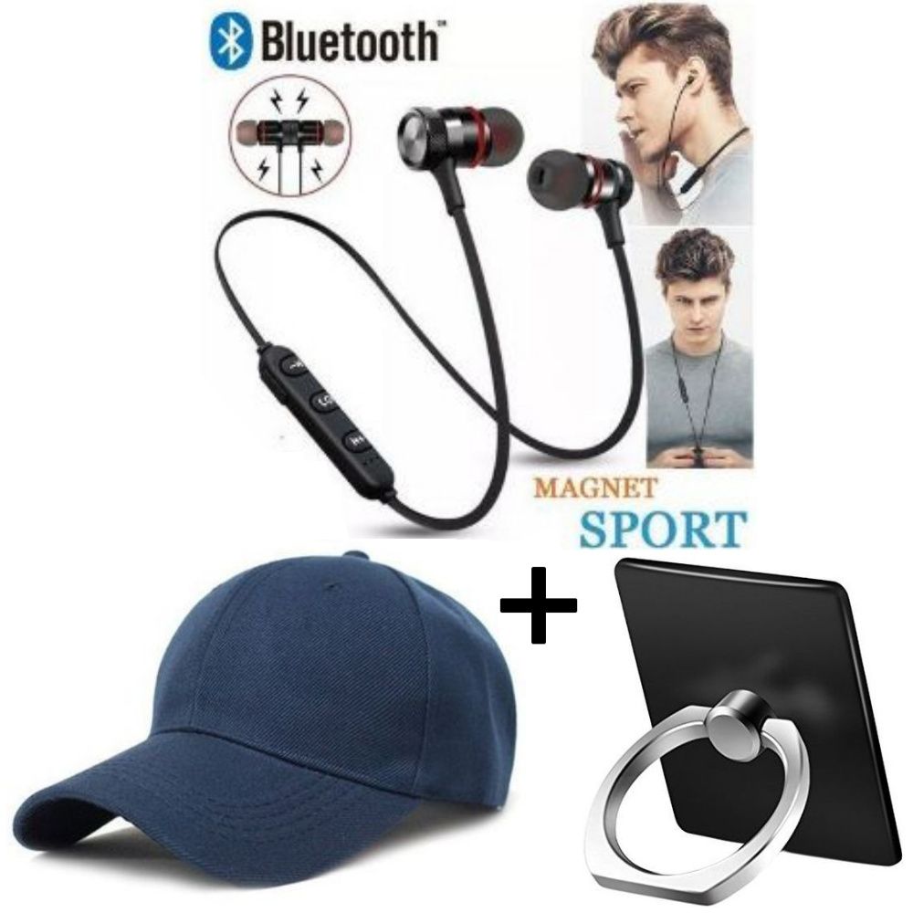 SUPER DEALS Magnetic Bluetooth Sports Wireless Earphones Super Bass For All Smart Phones Plus Free Type C Cable +Free Ring +Free 2GB Mem +Free Cap/Hat +Free Watch +Free Mouse Pad (SPECIFIC CATEGORIES)