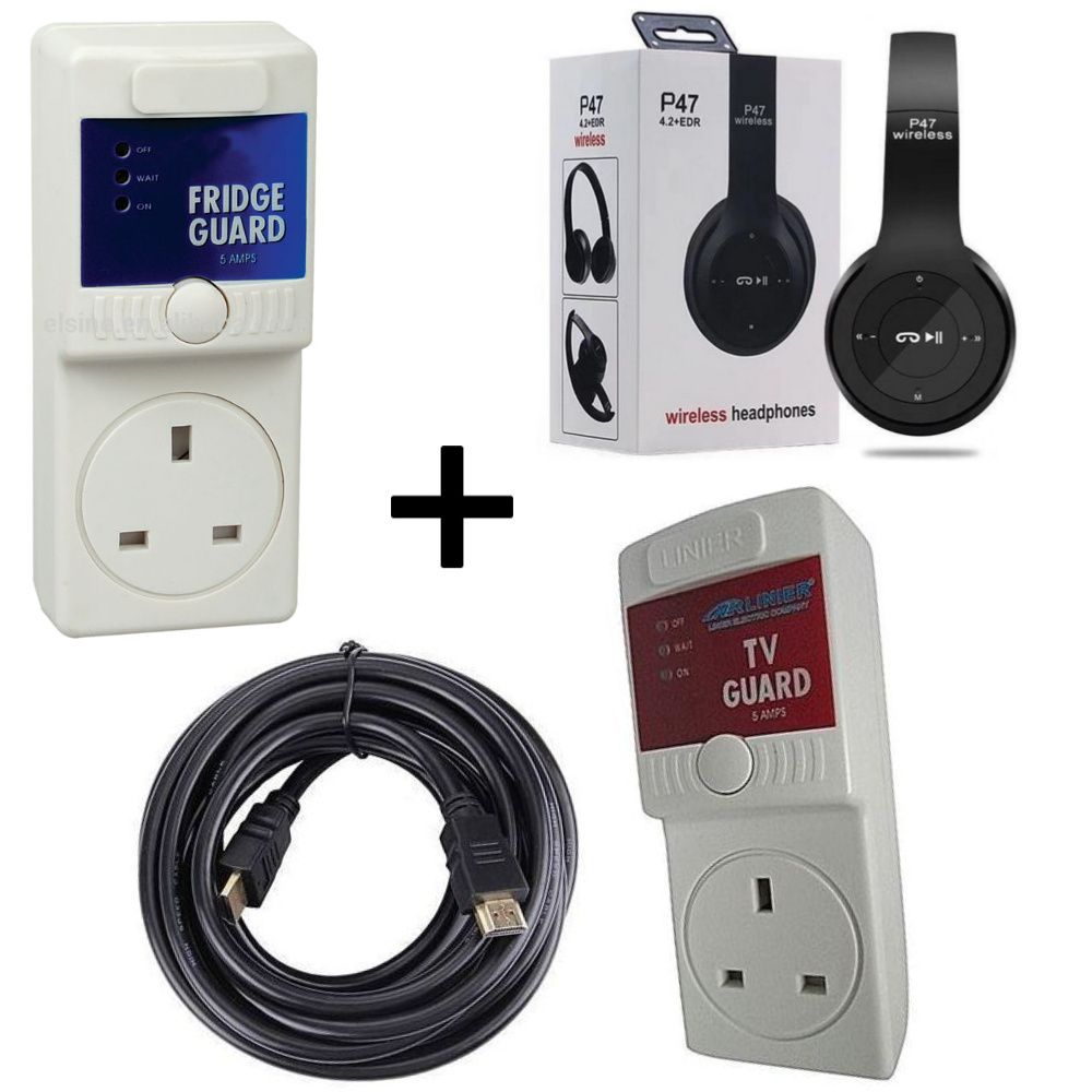 SUPER DEALS Fridge Guard +Free 32GB Flash+Free P47 Headphones+Free Smart Watch+Free F9 Earbuds original surge protector fridge guard for fridges and other home equipments