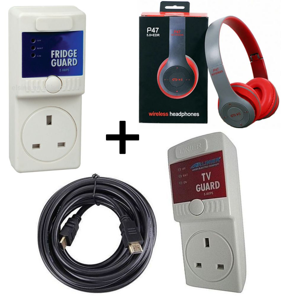 SUPER DEALS Fridge Guard +Free 32GB Flash+Free P47 Headphones+Free Smart Watch+Free F9 Earbuds original surge protector fridge guard for fridges and other home equipments