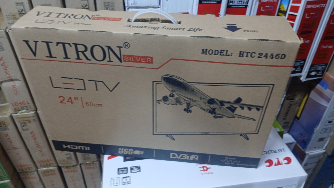 🎁 VITRON SILVER 24-Inch LED TV (HTC 2446D) – Stylish, Smart, and Crystal-Clear Viewing for Every Home!