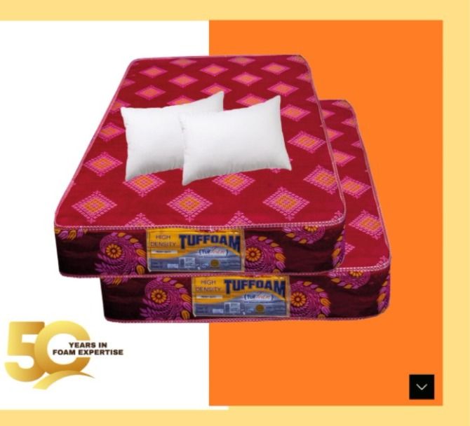 🎁 Tuffoam 6-Inch High Density Heavy Duty Mattress 🛏️ | Durable & Supportive 💪 | Luxurious Floral Cover 🌺 | Ideal for Home, Guest Rooms & Hostels 💤🔥