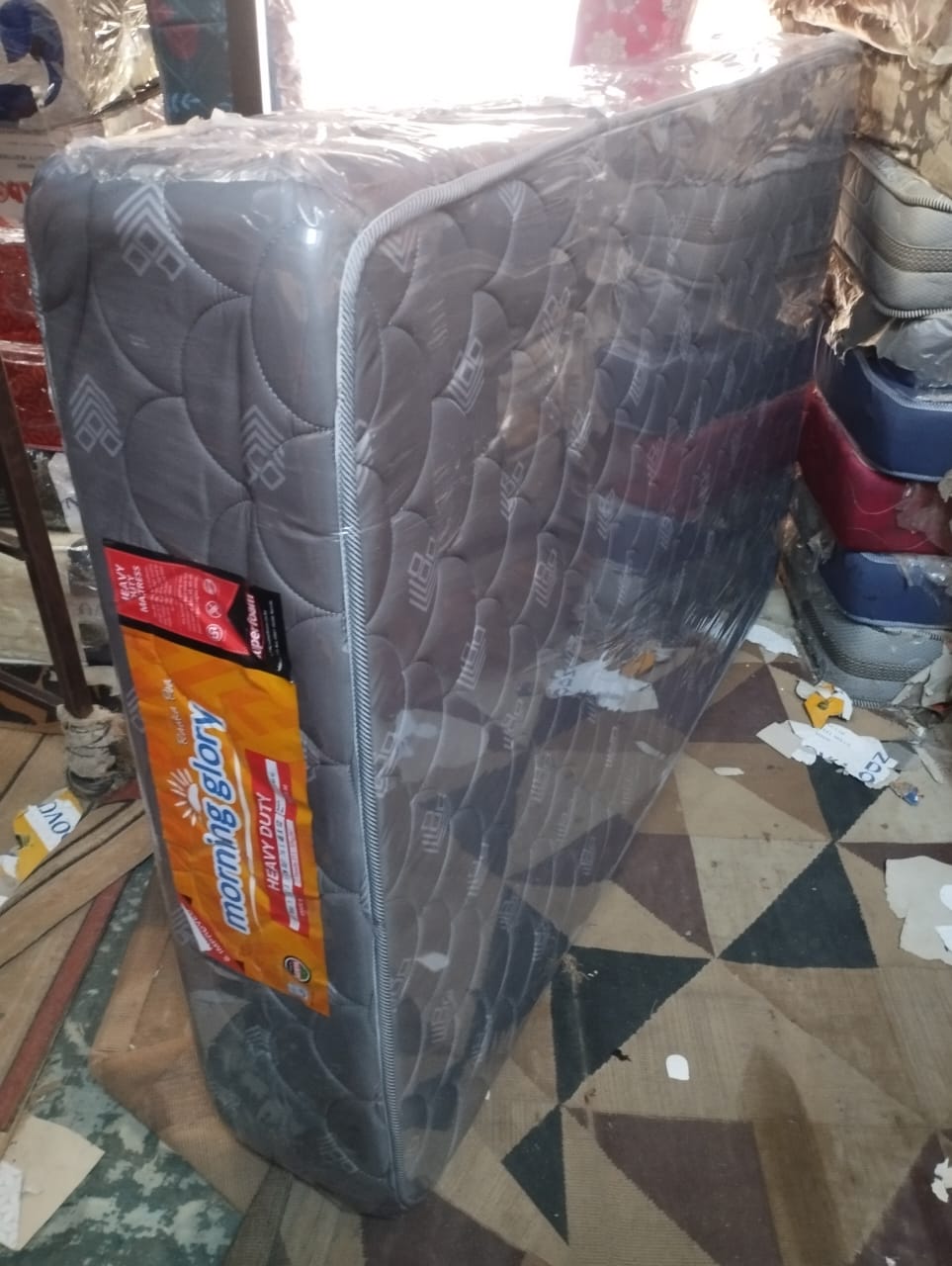 🛏️🌞 MORNING GLORY 8-Inch Quilted Heavy Duty Foam Mattress – Premium Support with Stylish Finish 🧵🛡️ Superfoam Quality for Long-Lasting Comfort (Brand New) 💪✨