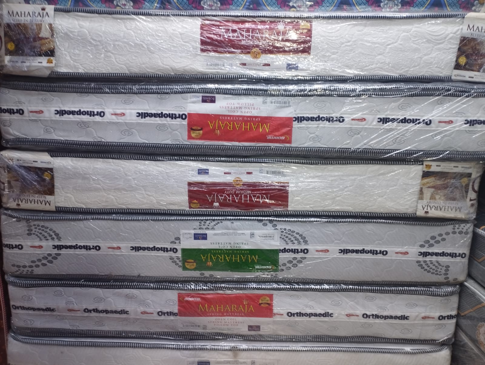 👑🛏️ MAHARAJA 8-Inch Quilted Orthopedic Spring Mattress – Pocket Coil Support & Elegant Quilting for Royal Comfort 💎 (Brand New) 👑🩺
