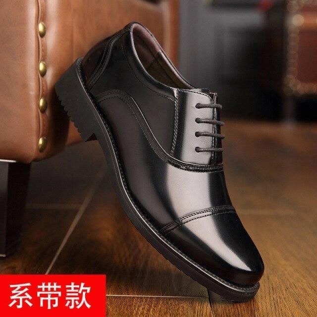 Men's pure leather shoes Classic business casual shoes breathable shoes official shoes Boys dress shoes British style shoes oxfords Party shoes Wedding shoes size 39-46