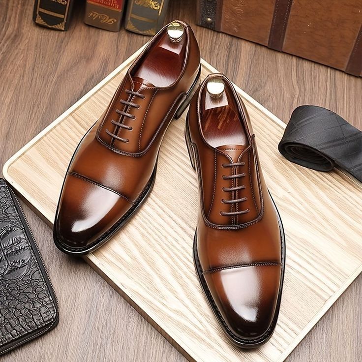 Men's pure leather shoes Classic business casual shoes breathable shoes official shoes Boys dress shoes British style shoes oxfords Party shoes Wedding shoes size 39-46