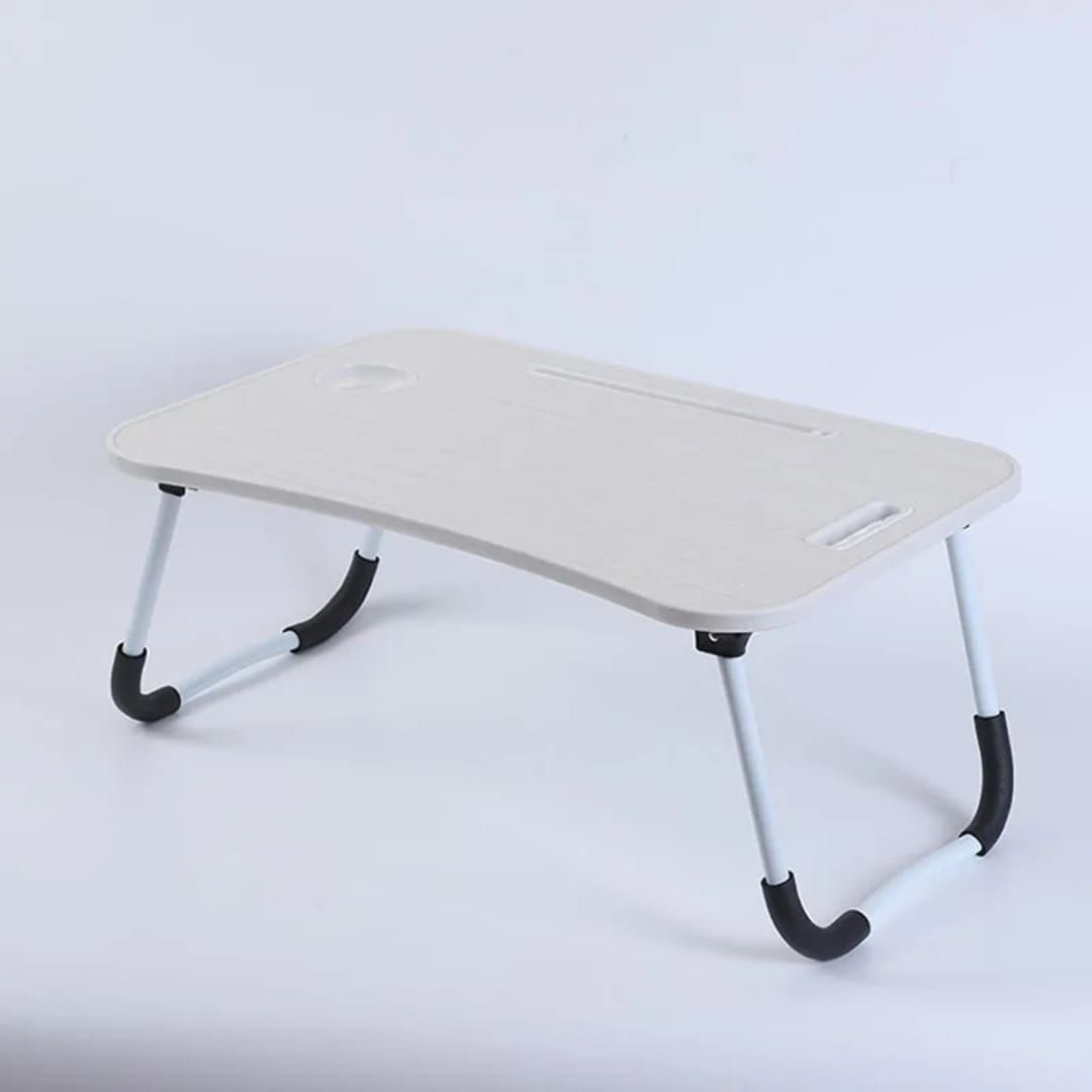CLASSY Breakfast Laptop Table/Work Table Laptop Bed Stand Foldable Laptop Table Folding Breakfast Tray Portable Lap Standing Desk Reading and Writing Holder with Drawer for Bed Couch Sofa Floor