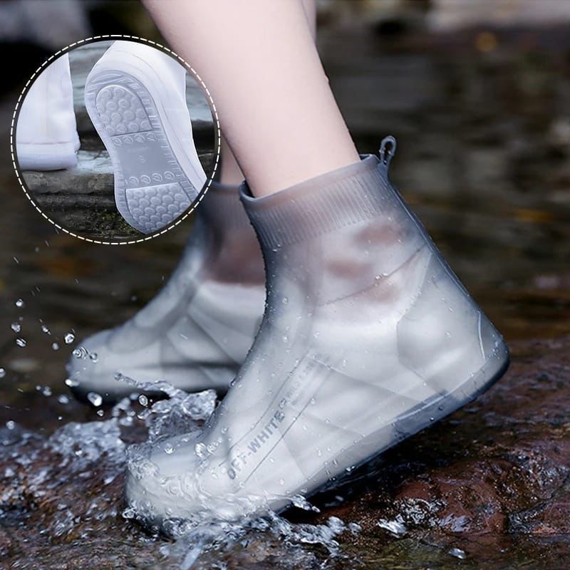 WaterProof Shoe Covers Reusable Silicone Rain Shoe Covers Unisex Shoes Protector Anti-slip Rain Boot Pads for Rainy Day