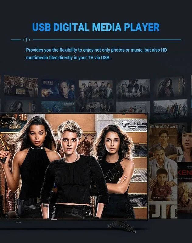 Vitron HTC4388FS,43" Inch,BLUETOOTH-ENABLED,FRAMELESS,Smart Android 11.0 TV WIFI Netflix,Youtube,Playstore Television+FREE 7 GIFT