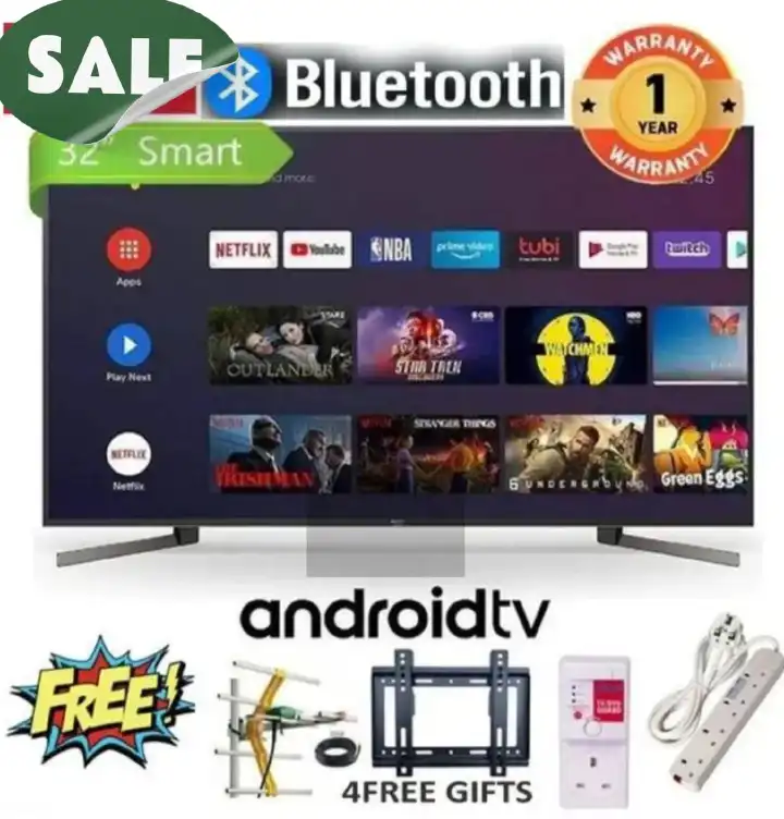 TCL 32 Inch Smart TV 32S5400AF 64bit Quad core Processor Full HDgoogle tv 2K Full HD Metallic Bezel-less Design micro dimming Powerful Dolby Audio Full screen display SMART TV + 4 FREE GIFTS!!!