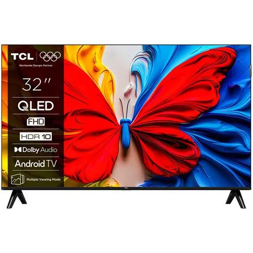 TCL 32 inch QLED TV Bluetooth FRAMELESS FULL HD SMART ANDROID GOOGLE TV,HDR10, Inbuilt Decoder Bluetooth Netflix,Youtube,ChromeCast Built-in Google Appstore DOLBY AUDIO + 7 FREE GIFTS FOR YOU