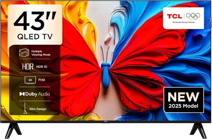 TCL S5K 43" Inch Smart QLED, Full HD Google TV, Dolby Audio,HDR 10 &HDR 10+,Voice remote,Inbuilt Decoder+FREE 7 GIFTS