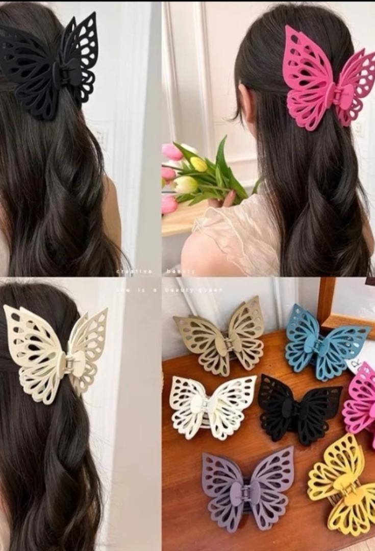Large Hair Claw Clips Butterfly Hollow Extra Hair ClawWomen Ponytail Hair Grab Heart Elegant Hair Accessories