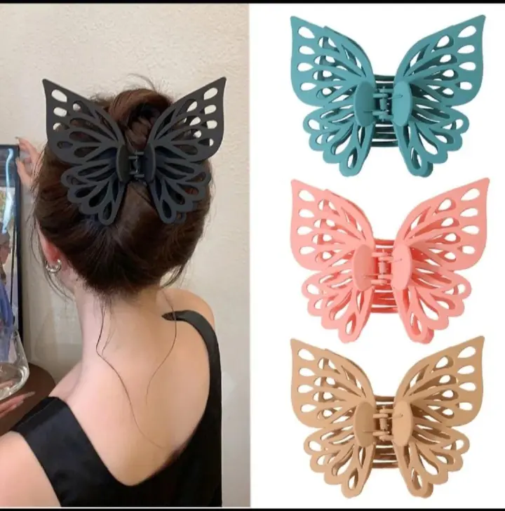 Large Hair Claw Clips Butterfly Hollow Extra Hair ClawWomen Ponytail Hair Grab Heart Elegant Hair Accessories