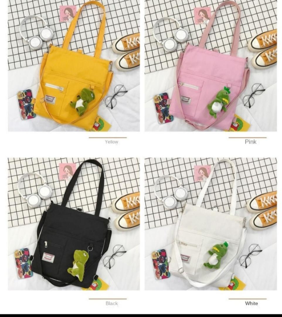 Tote Bags. Canvas Shopping ToteBag Handbags for Girl Book Bags BolsaFeminina Mochila Women's Backpack withPendant